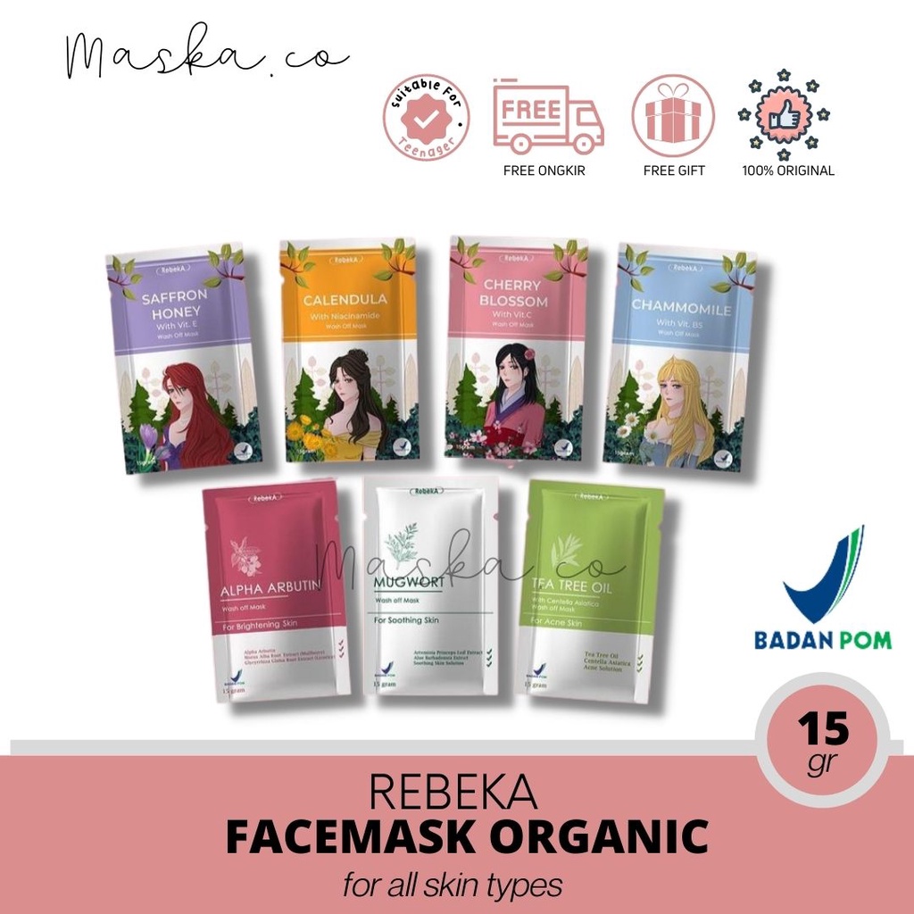 [READY] REBEKA BEAUTY PETAL MASK DAN EXCLUSIVE MASK MASKER ORGANIK