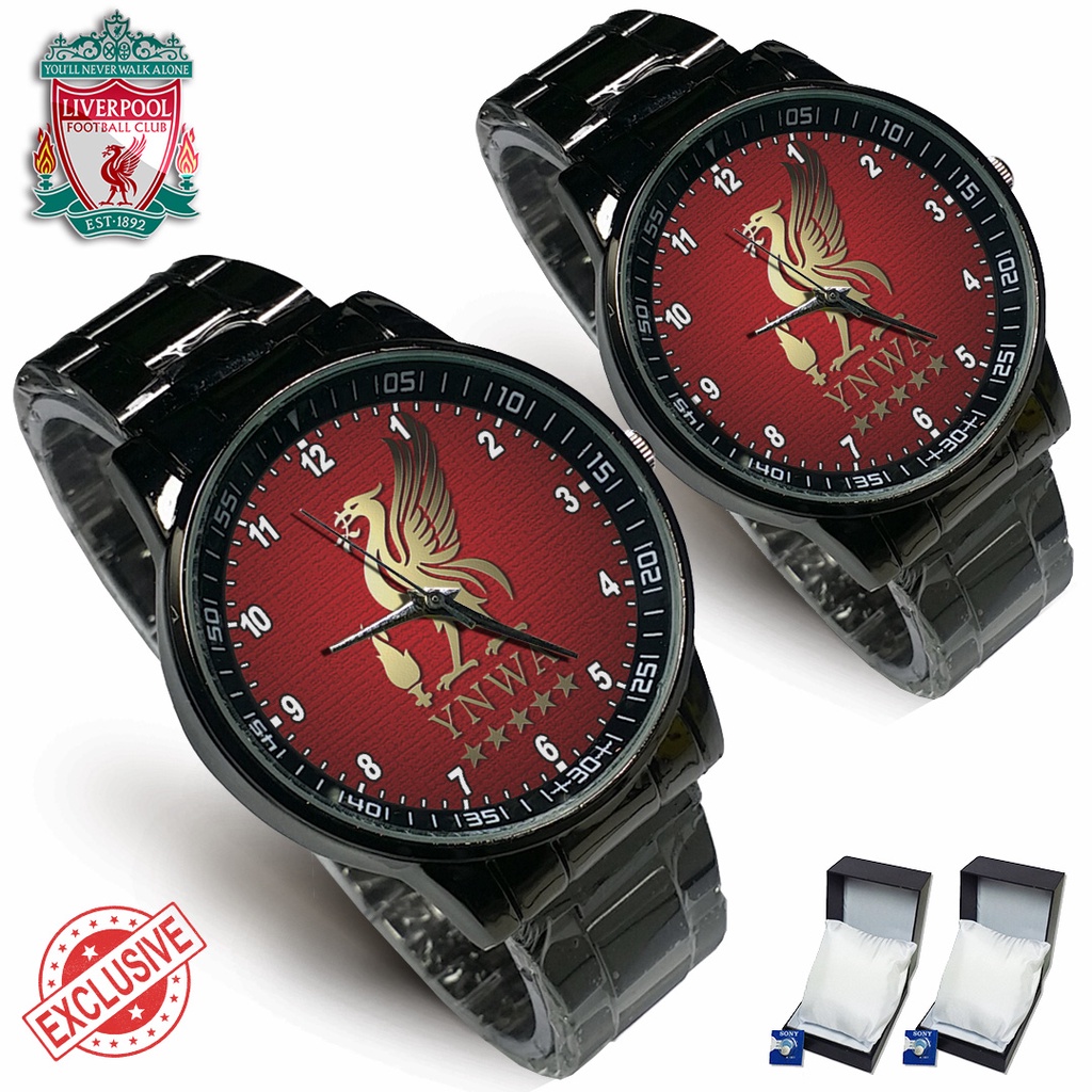 ( Keren ) Jam Tangan Liverpool Rantai Hitam - Couple / Satuan Exclusive 8