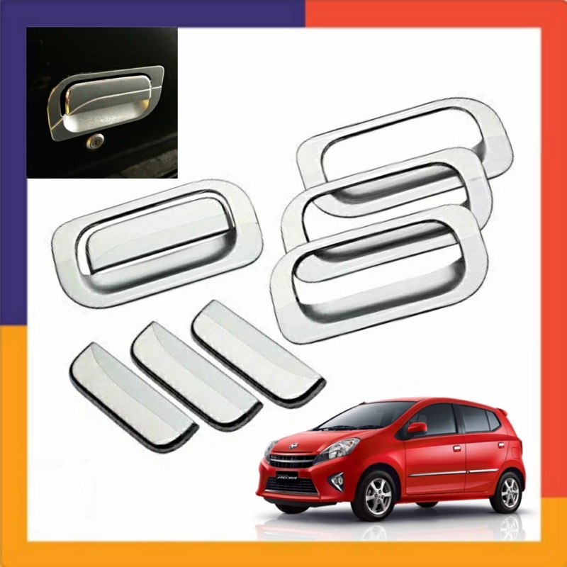 New Handle Pintu Mobil Chrome Agya Ayla