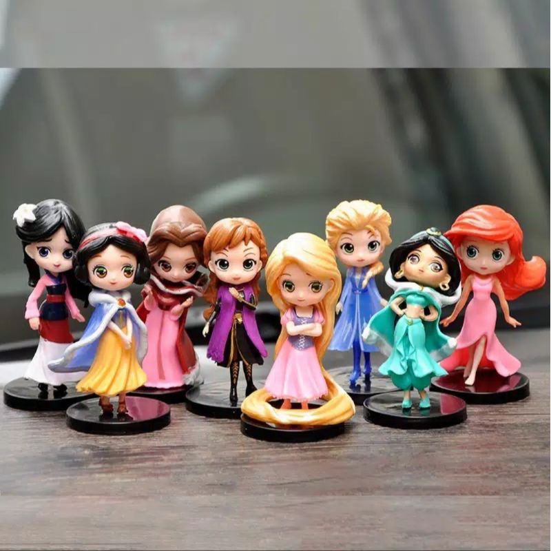 TOPPER MINIATUR PRINCESS DISNEY PUTRI ULANG TAHUN HIASAN KUE