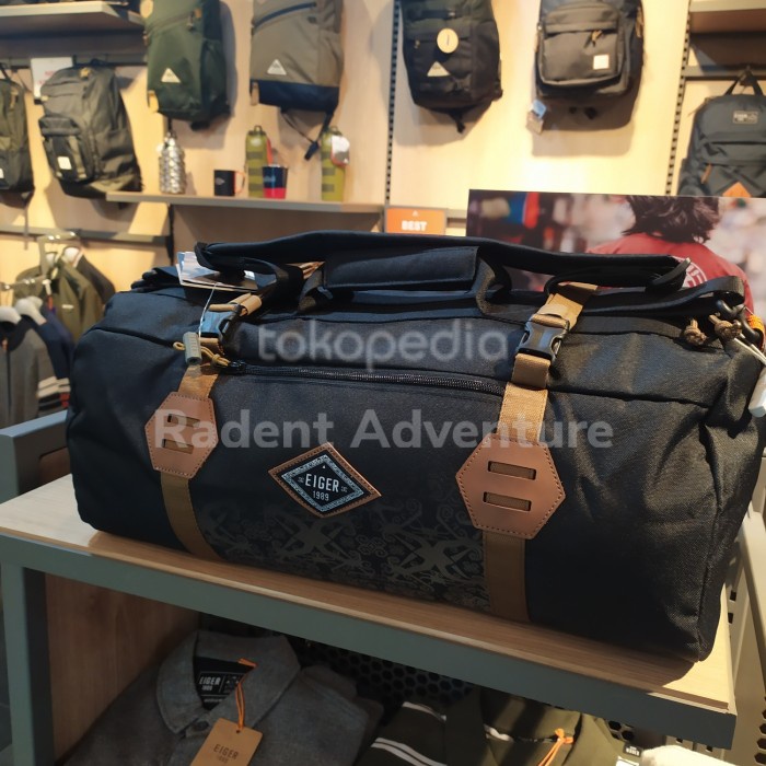 Tas Eiger BORNEO DUFFEL S 91000 5341 Black Hitam Original Keren Travel