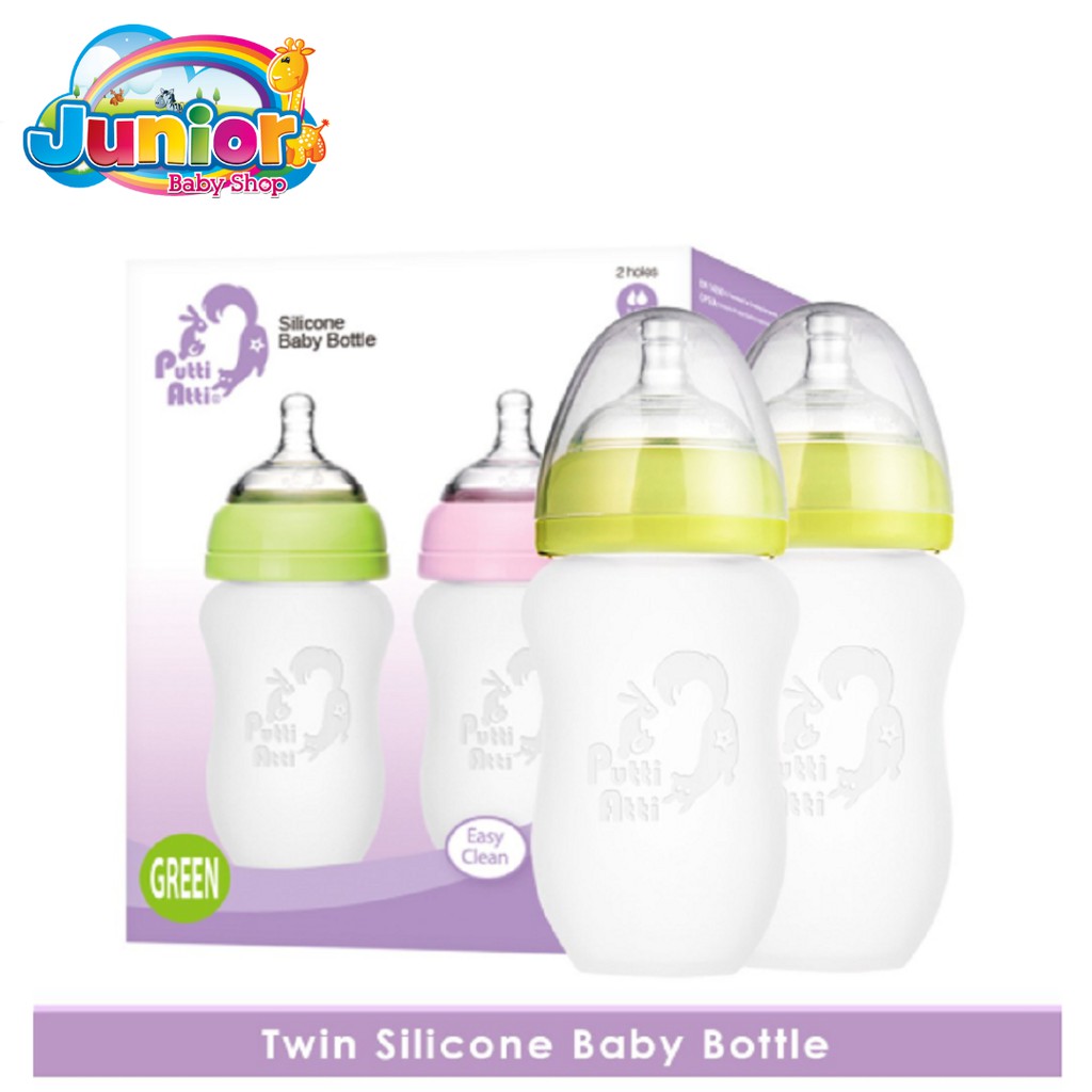 Putti Atti Silicone Baby Bottle 260ml Twin