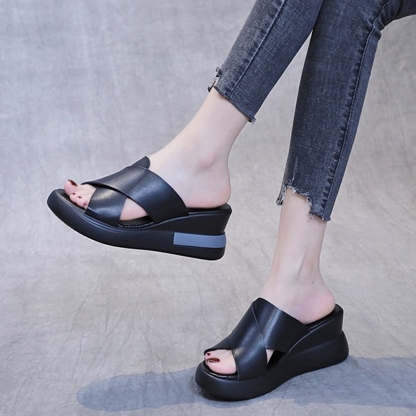 LFS-SW05 Sandal Wedges Wanita Sandal Wanita Import Wedges Tinggi