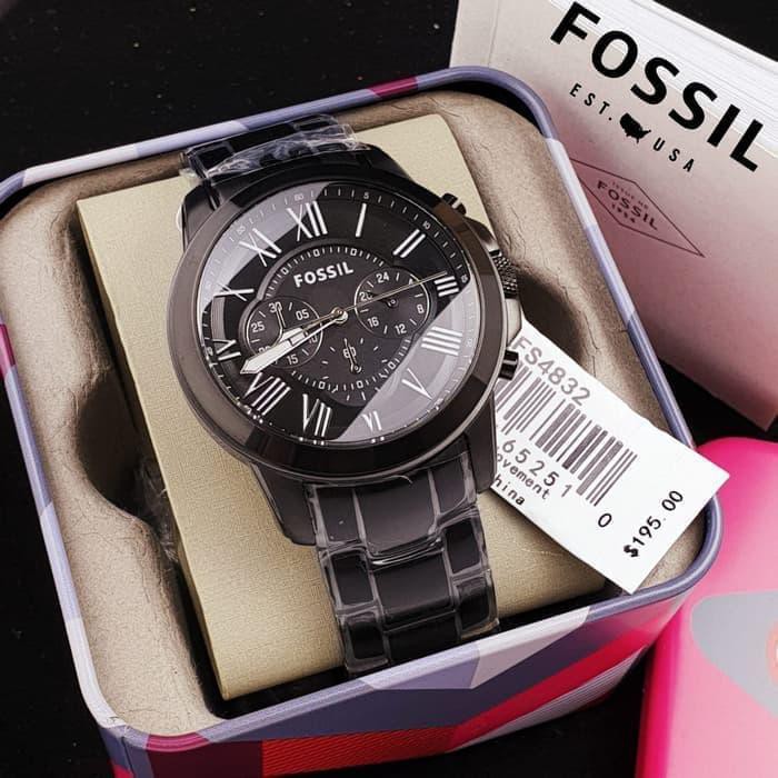JAM TANGAN PRIA MERK FOSSIL ORIGINAL FS4832 BATERAI FREE BOX TERLARIS KODE 282