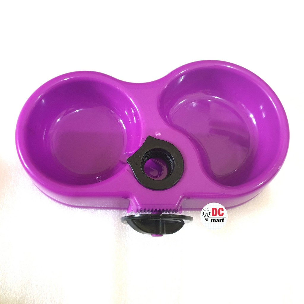 Tempat Makan Hewan Gantung Dobel / Pet Bowl / Mangkok Hewan Anjing Kucing