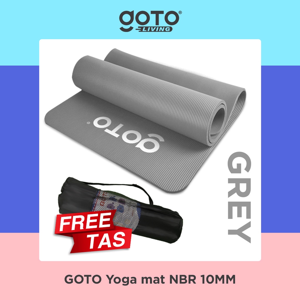 Goto NBR Yoga Mat 10mm Matras Alas Anti Slip Tebal Image 7