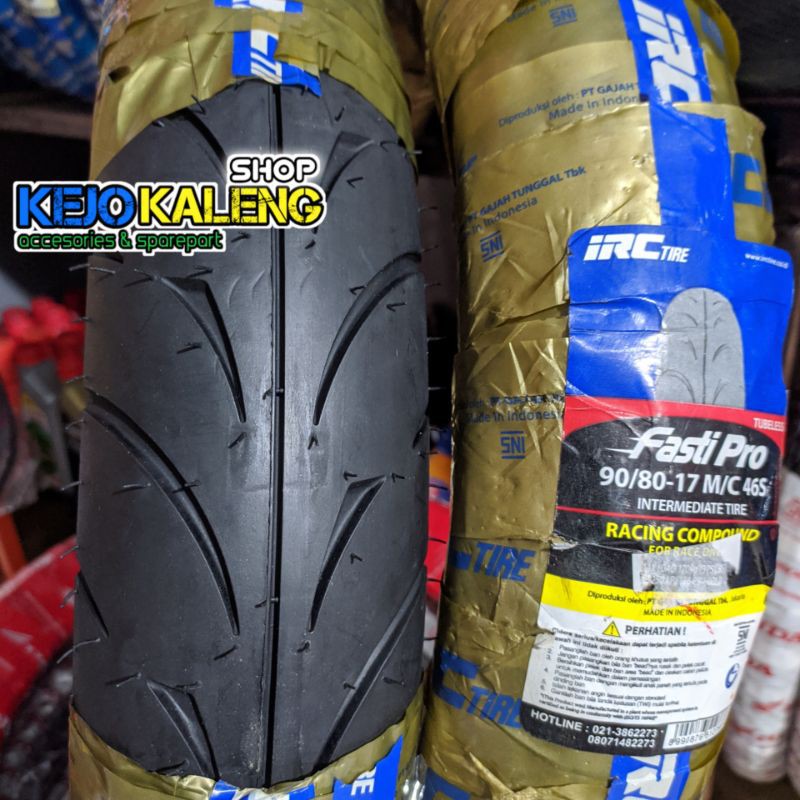 BAN LUAR IRC FASTIPRO SOFT COMPOUND UKURAN 90/80 RING 17