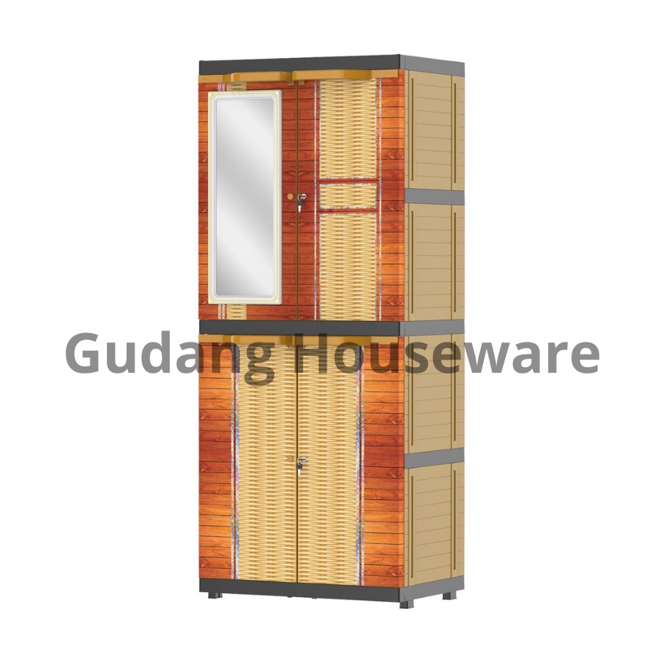 LEMARI PLASTIC NAIBA 4 SUSUN 9224 JRK | Lemari Baju | Bok susun | Lemari Serbaguna | Gratis ongkir |