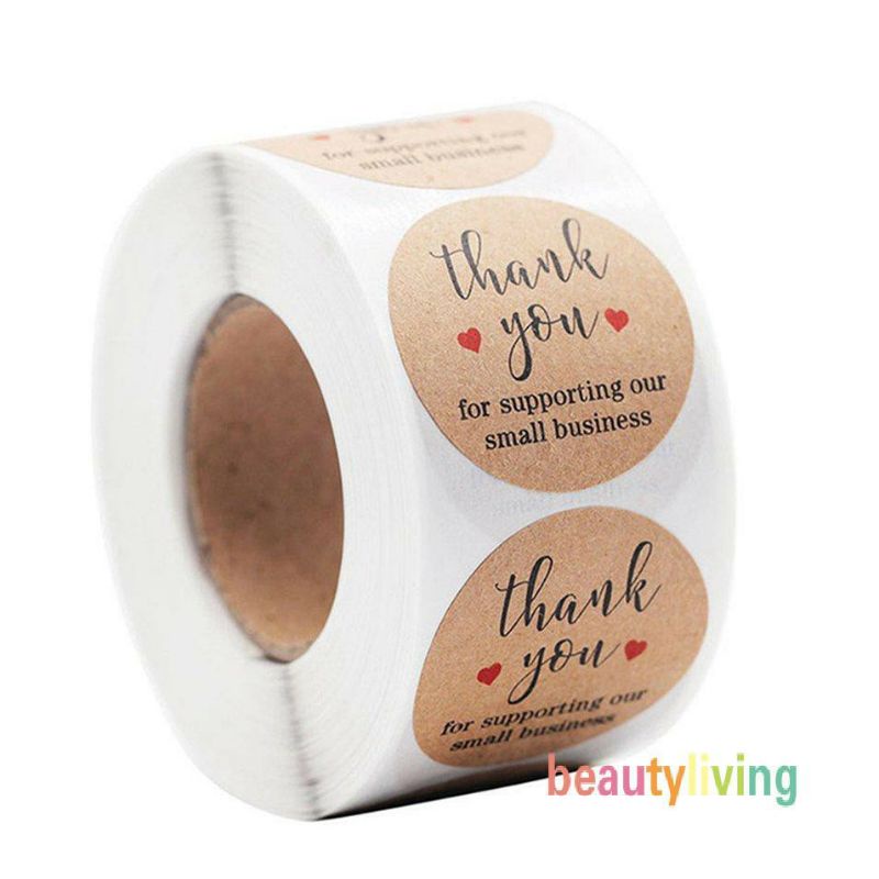 [MYUME.STORE] 500 pcs Stiker thank you/segel thank you/thanks for order/ label online shop-I