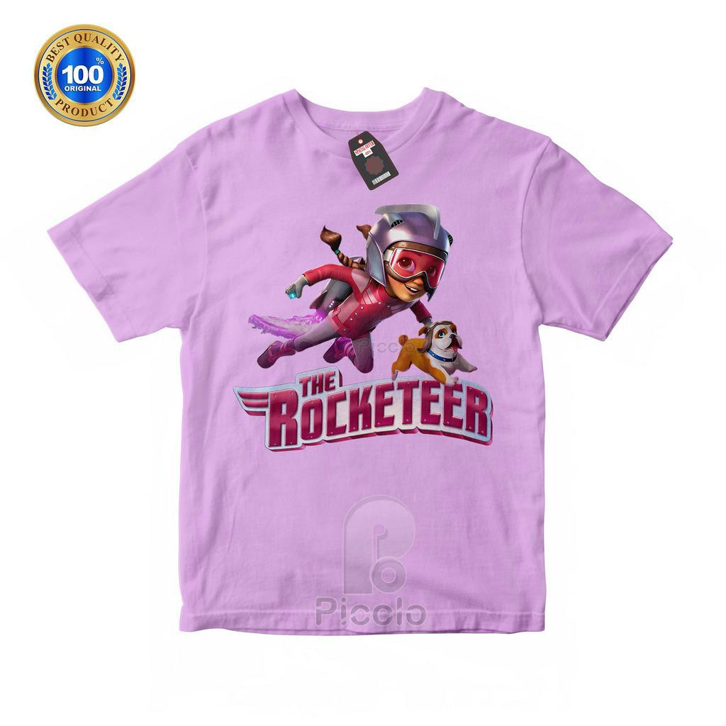 (FREE NAMA) BAJU KAOS ATASAN ANAK MOTIF KARAKTER THE ROCKETEER Bahan COTTUN