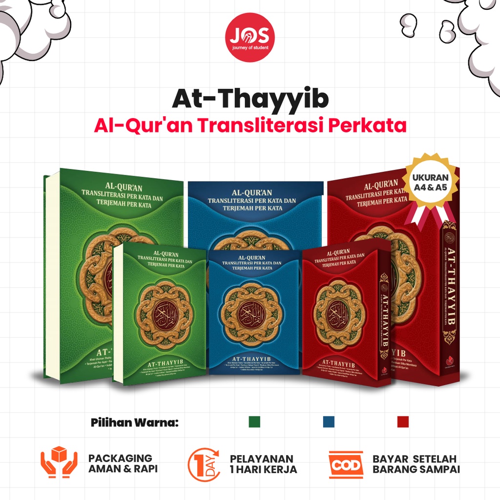 Jual Al Quran At Thayyib Ukuran A4/Al-Quran Terjemah Dan Transliterasi ...