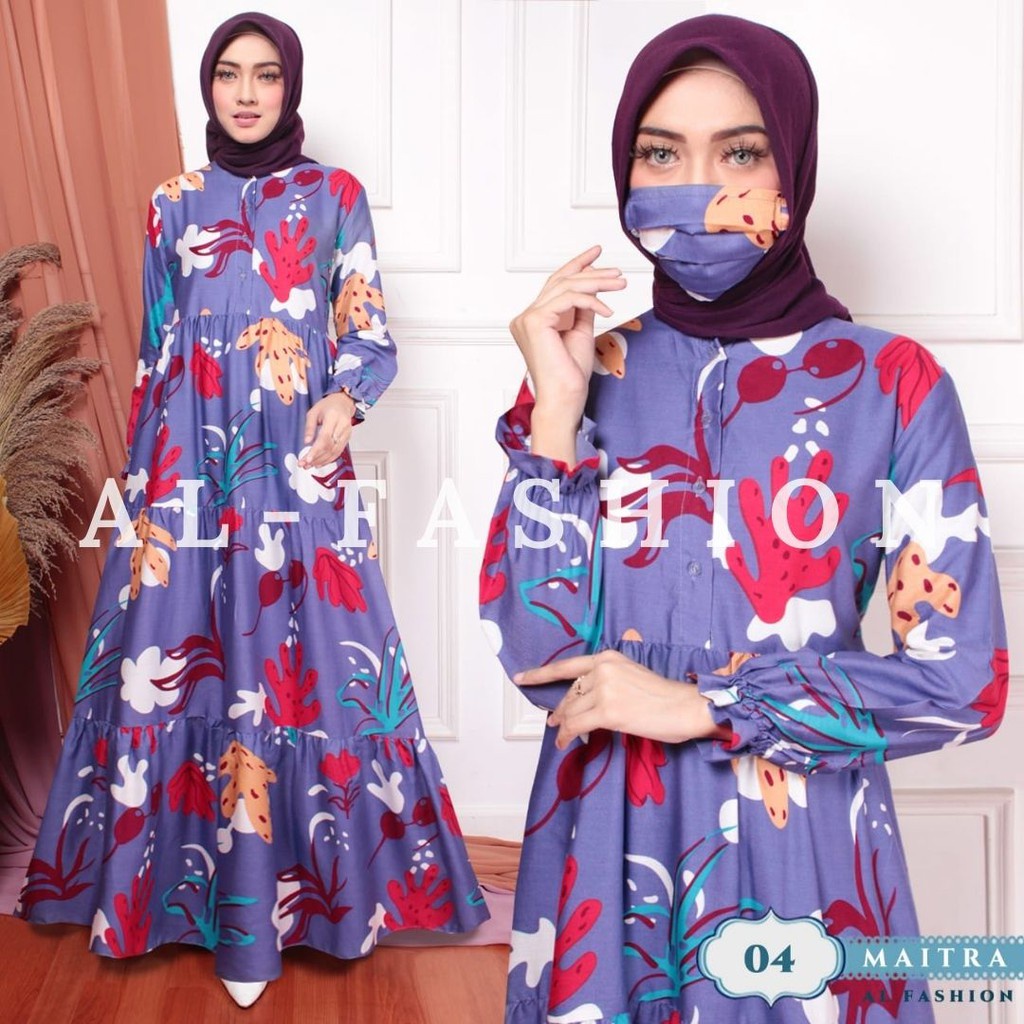 ABA agen baju homey dress gamis wanita MAITARA-MAITARA 04 UNGU