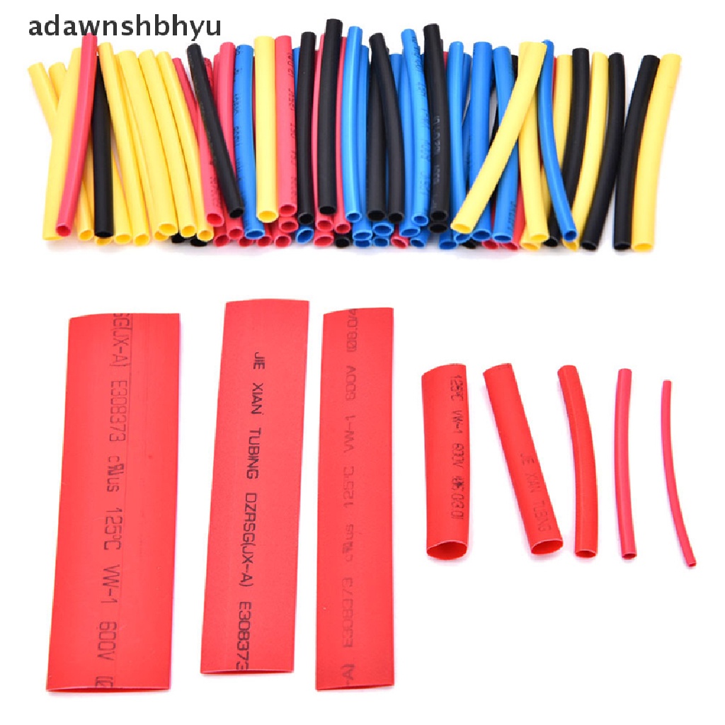 Adawnshbhyu 328pcs 5warna 8ukuran Aneka 2:1 Heat Shrink Tubing Wrap Sleeve Kit top