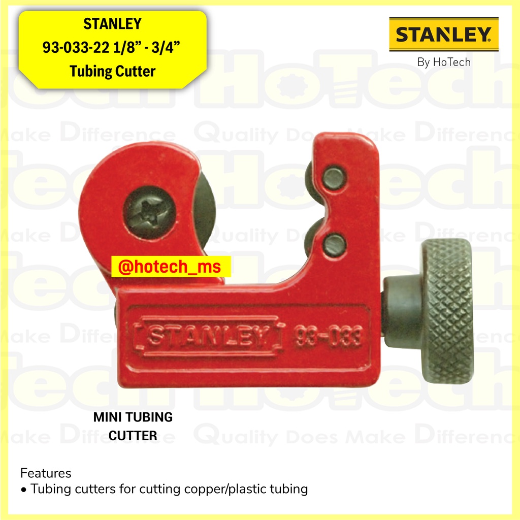 

STANLEY 93-033-22 1/8” - 3/4” Tubing Cutter | Cutter