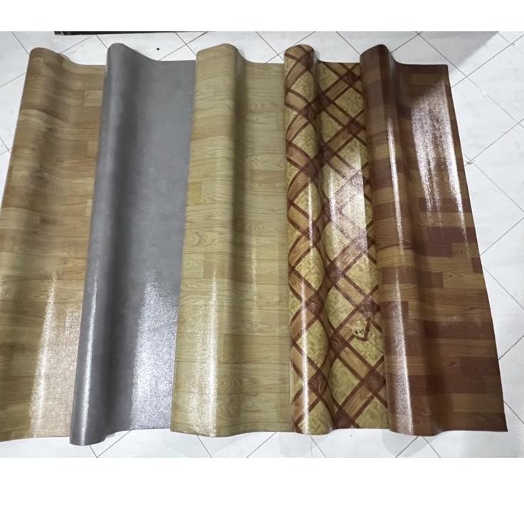 Harga Spesial.. KARPET VINYL LANTAI IMPORT MOTIF KAYU / MARMER PERLAK WALLPAPER KERAMIK LANTAI VINIL