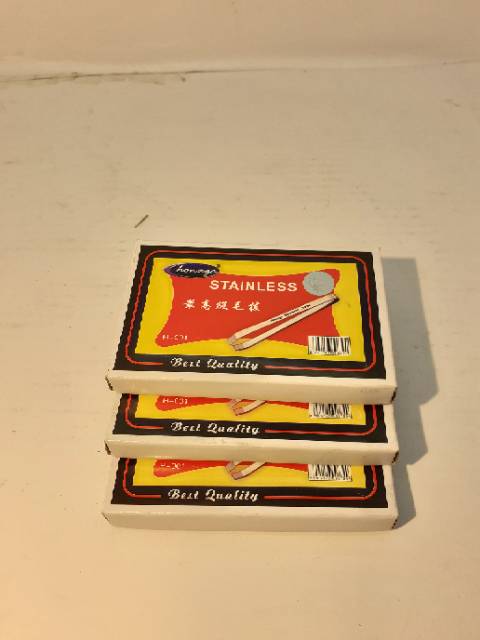 Pinset / Pencabut bulu Jenggot dan Kumis Merk HONAGA isi 20 pcs | Bahan Stainless | 1 Pack
