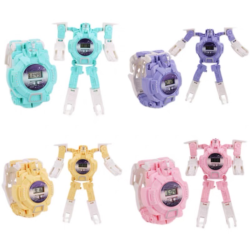 Jam Tangan Anak Robot ELECTRONIC WATCH Bentuk Robot Mode Super-Hero Karakter Digital Grosir murah