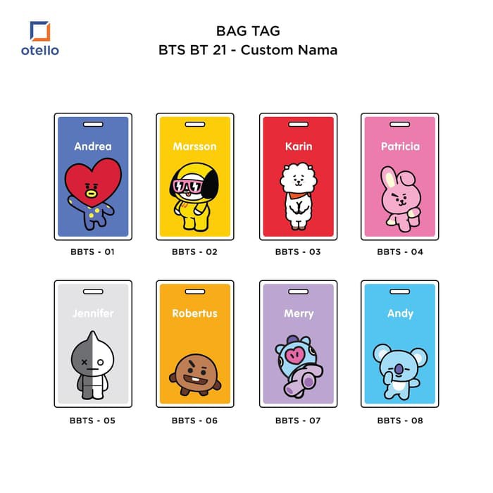 BTS BT 21 Bag Tag | Luggage Tag | Custom Nama