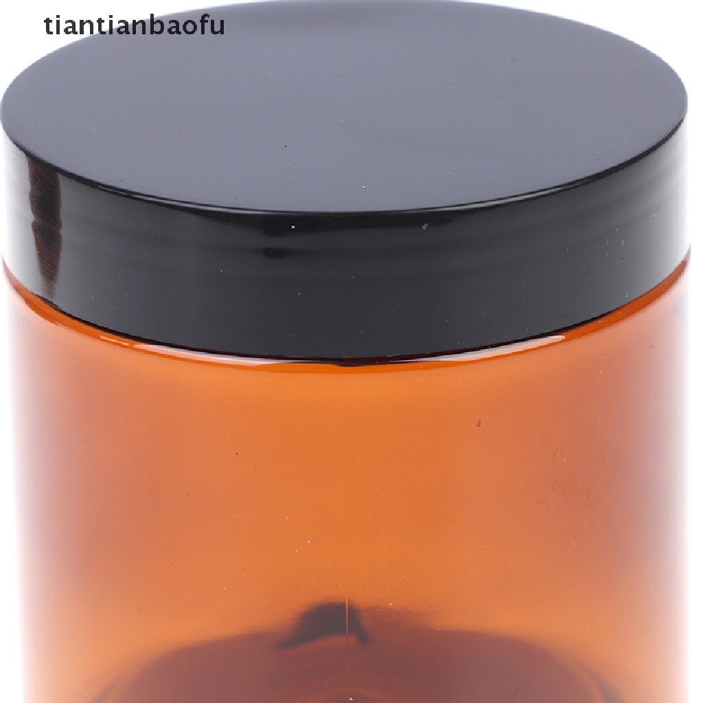 Botol Jar Wadah Sampel Krim Wajah Lip Balm Kosmetik Warna Coklat Amber 200ml