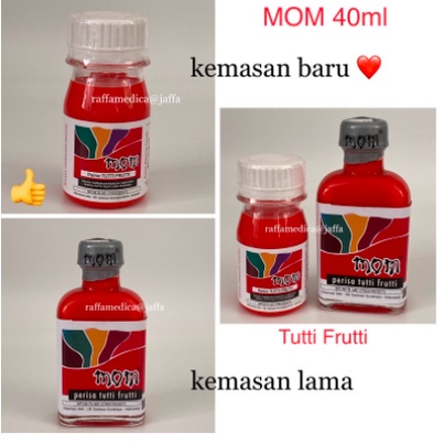 

✅HALAL✅"Mom" perisa pasta 40ml Tutty Frutty/ Pasta Perasa / Essence / Kemasan Baru / PERMEN KARET / untuk KUE - ES - MINUMAN - PUDING - DLL