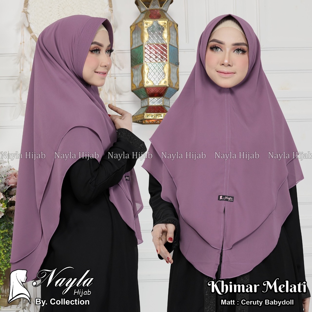 KHIMAR MELATI CERUTY BABYDOLL KERUDUNG CERUTY JUMBO ORIGINAL BY NAYLA HIJA'B