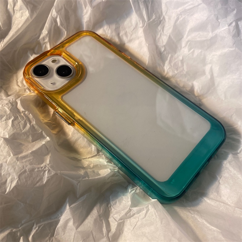 baru! Phone case Model Panas! Kualitas Tinggi Gradien Bening TPU Akrilik Case untuk iPhone 11 ProMax 12 Pro Max 13 Pro Max 14 Pro Max Case