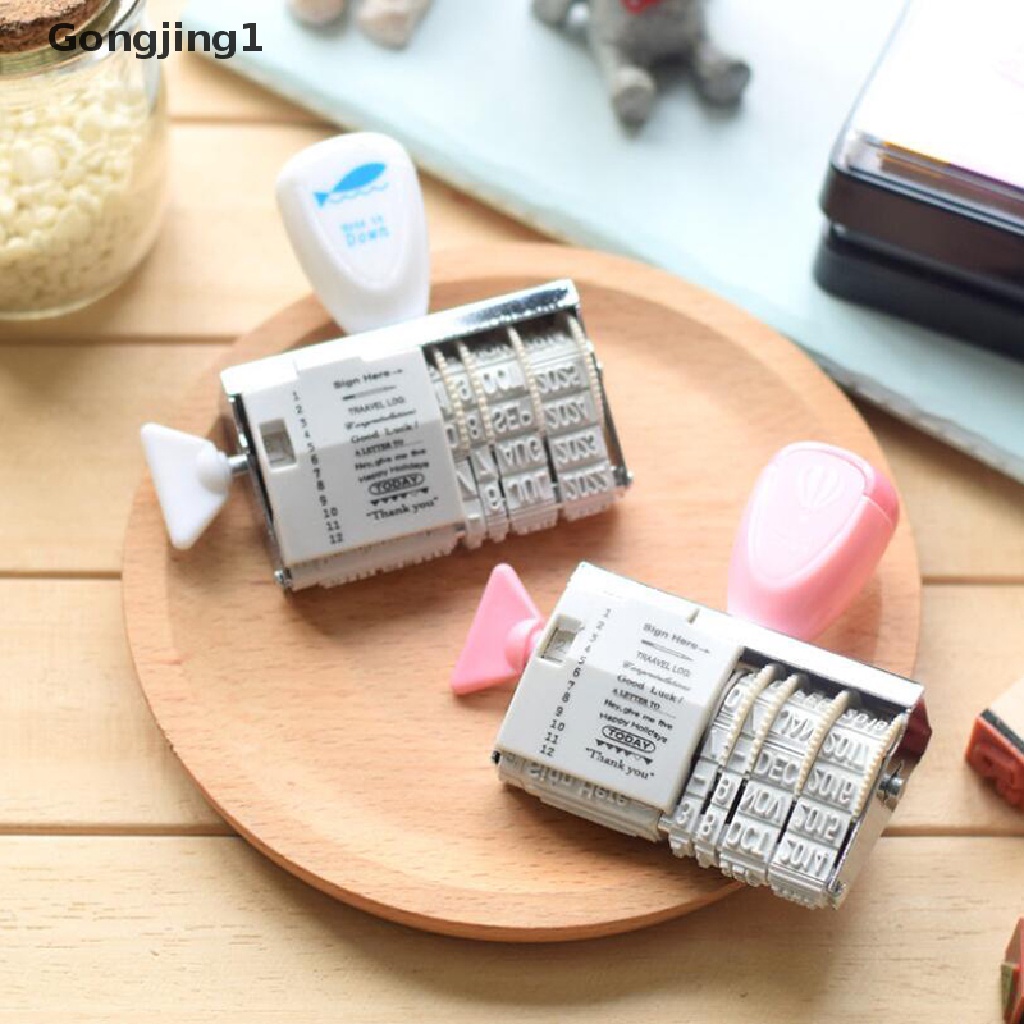 Gongjing1 Stempel Roller Portable DIY Untuk Scrapbookkartu Ucapan