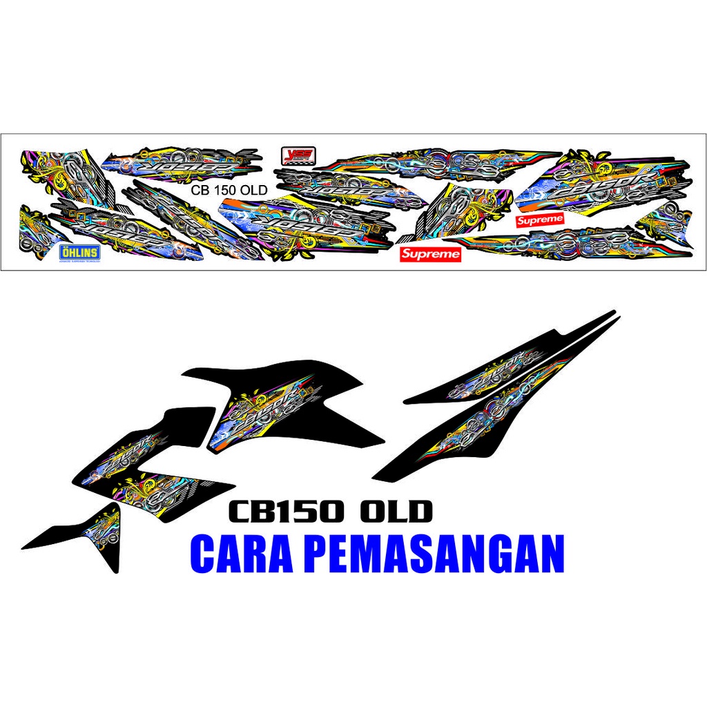 COD- STRIPING MOTOR HONDA CB-150R OLD LOKS STIKER VARIASI ALL CB150R  2013-2014 LIS THAILOOK STRIPIN