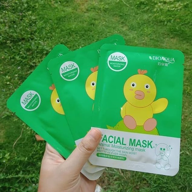 (BISA COD) Bioaqua Line Sheet Mask Masker Wajah Line Facial Mask