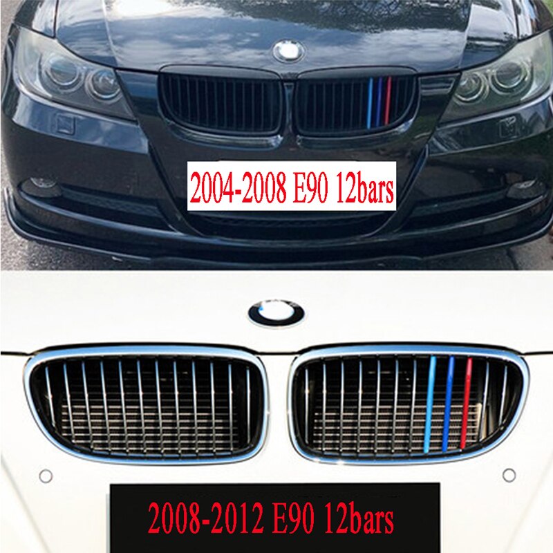 Klip Grill Gill 3 Warna untuk BMW 3 Series E36 E46 E90 E91 E92 E93 F30 F34 G20 Coupe GT Car Racing Grille Strip Trim Clip