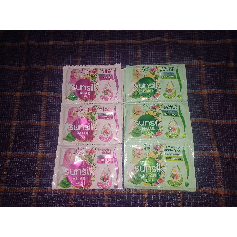 sunsilk hijab shampo 9ml per sachet 1 renceng isi 24 pcs