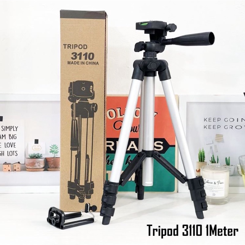 BOS - Tripod 3110 1M | Tripod Handphone / Kamera T3110A 1 meter / 100cm free Holder U