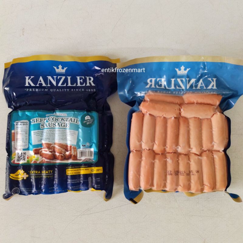 

Kanzler Sosis Beef Cocktail 500gr isi ±42pcs