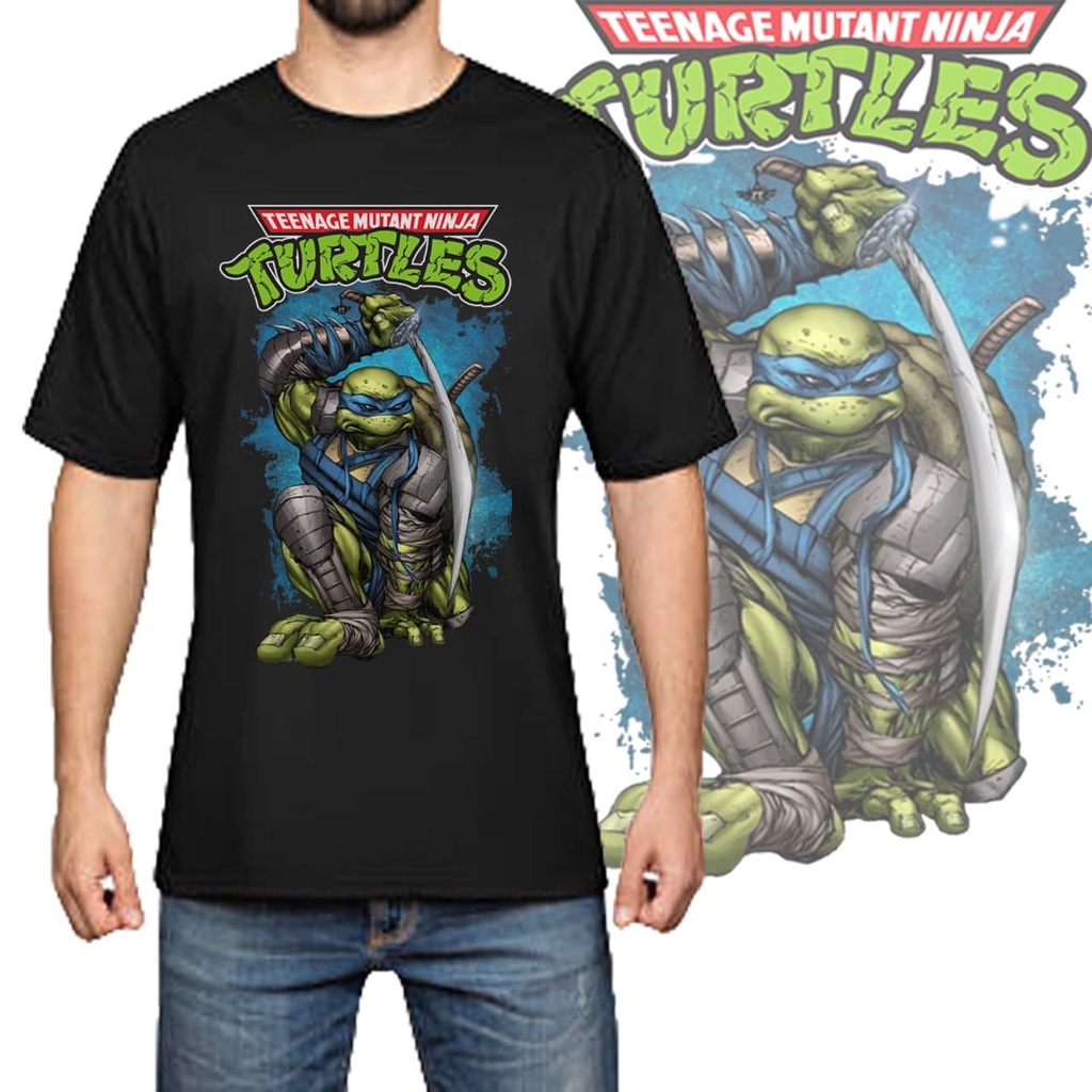 New Kaos Pria NINJA  TURTLES Baju Kaos Distro Kaos Gambar Printing Kaos Pria