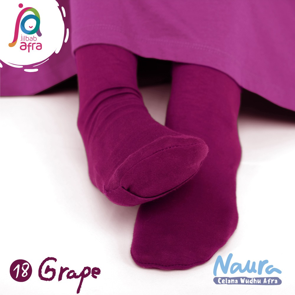 Celana Legging Wudhu Merek Afra Naura Grape - Bahan Kaos Rayon HQ