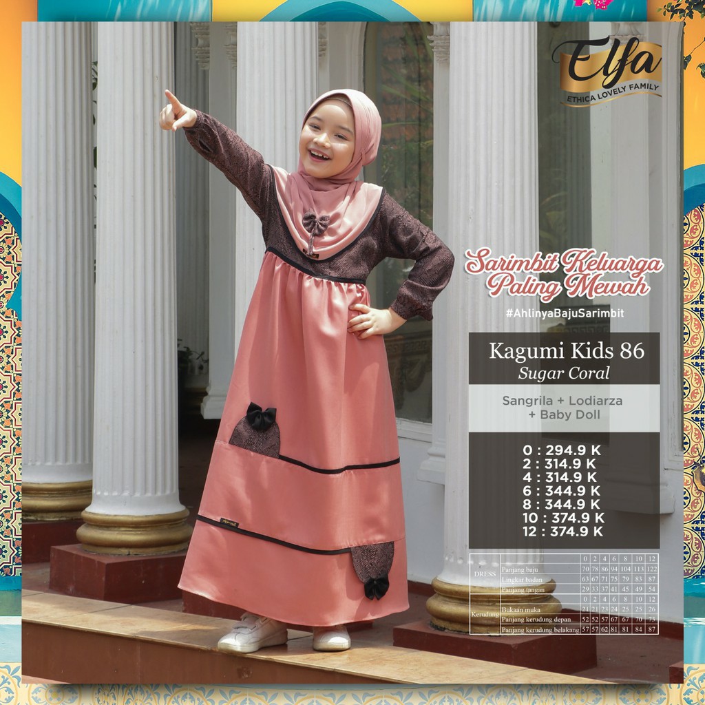 ETHICA ELFA SARIMBIT GAMIS ANAK KAGUMI KIDS 86 TERBARU | ETHICA | SARIMBIT 2021