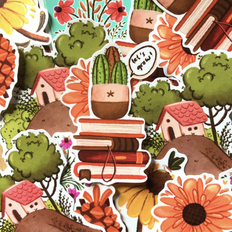 

Sticker Satuan - Garden/Tanaman/Bunga - Stiker Aesthetic Lucu Murah Jurnal Deco