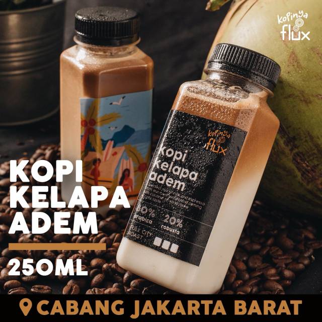 

Kopi Kelapa Adem 250ml (alt kopi susu aren) Latte by Kopinya Flux