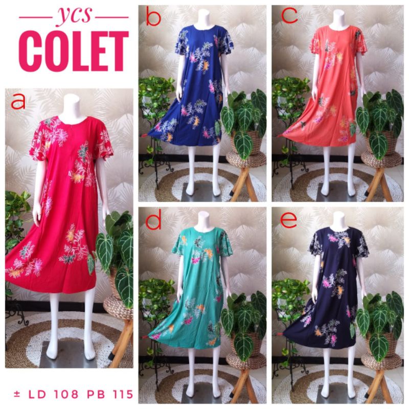 DASTER YCS COLET | DASTER KEKINIAN | BAJU TIDUR | RAYON PREMIUM | DRESS BATIK PEKALONGAN BISA COD