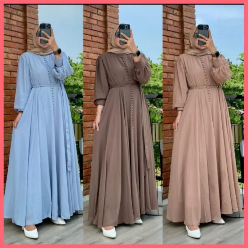 (BISA COD) BAJU PAKAIAN FASHION WANITA CEWE GAMIS DRESS CERUTY BABYDOLL POLOS MIX FULL KANCING SERIB