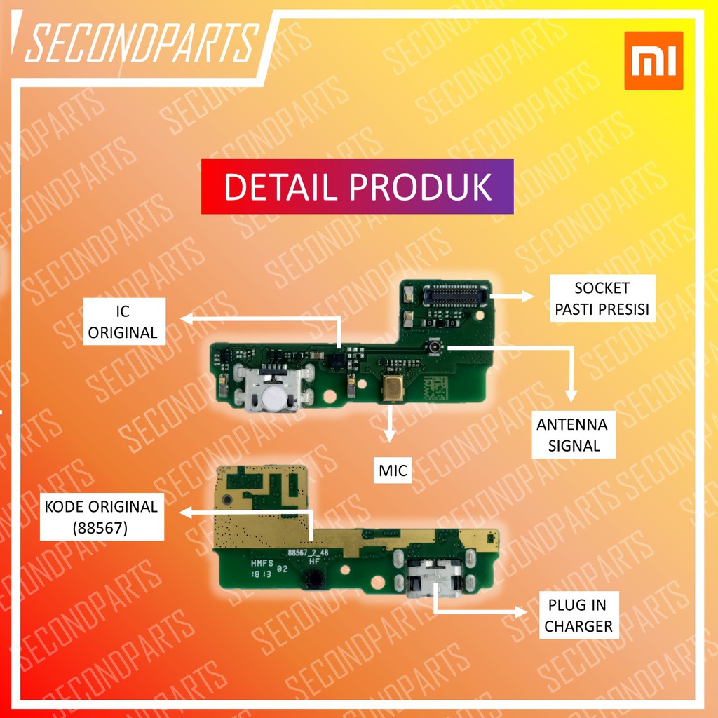 KONEKTOR CHARGER PLUG IN PAPAN MIC XIAOMI REDMI 5 ORIGINAL COPOTAN