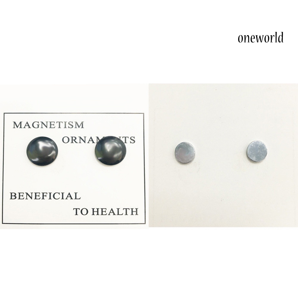 OW@ Beauty Slim Magnetic Ear Studs Acupuncture Points Massager Earrings Health Care