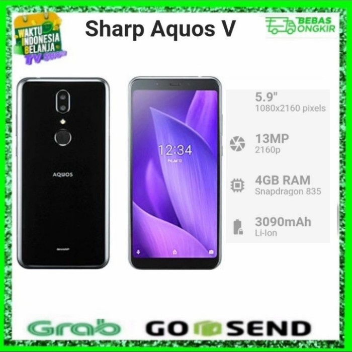 {SuheStore} SHARP HP AQUOS V ANDROID SMARTPHONE SNAPDRAGON 835 OCTA CORE SH 002 Murah