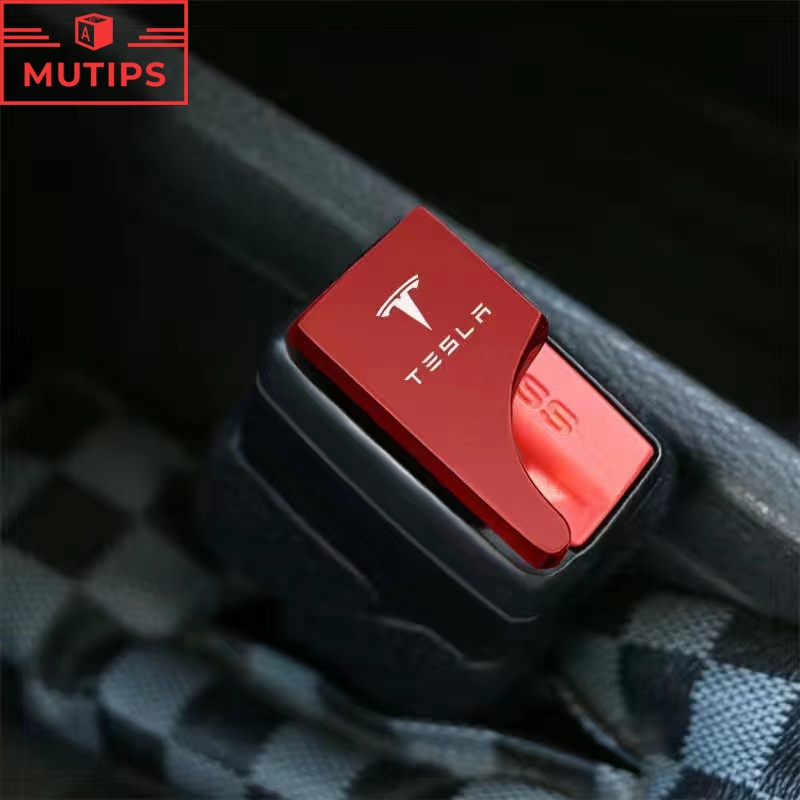 Klip Gesper Sabuk Pengaman Mobil Bahan Zinc Alloy Untuk Tesla Model 3 Y S X