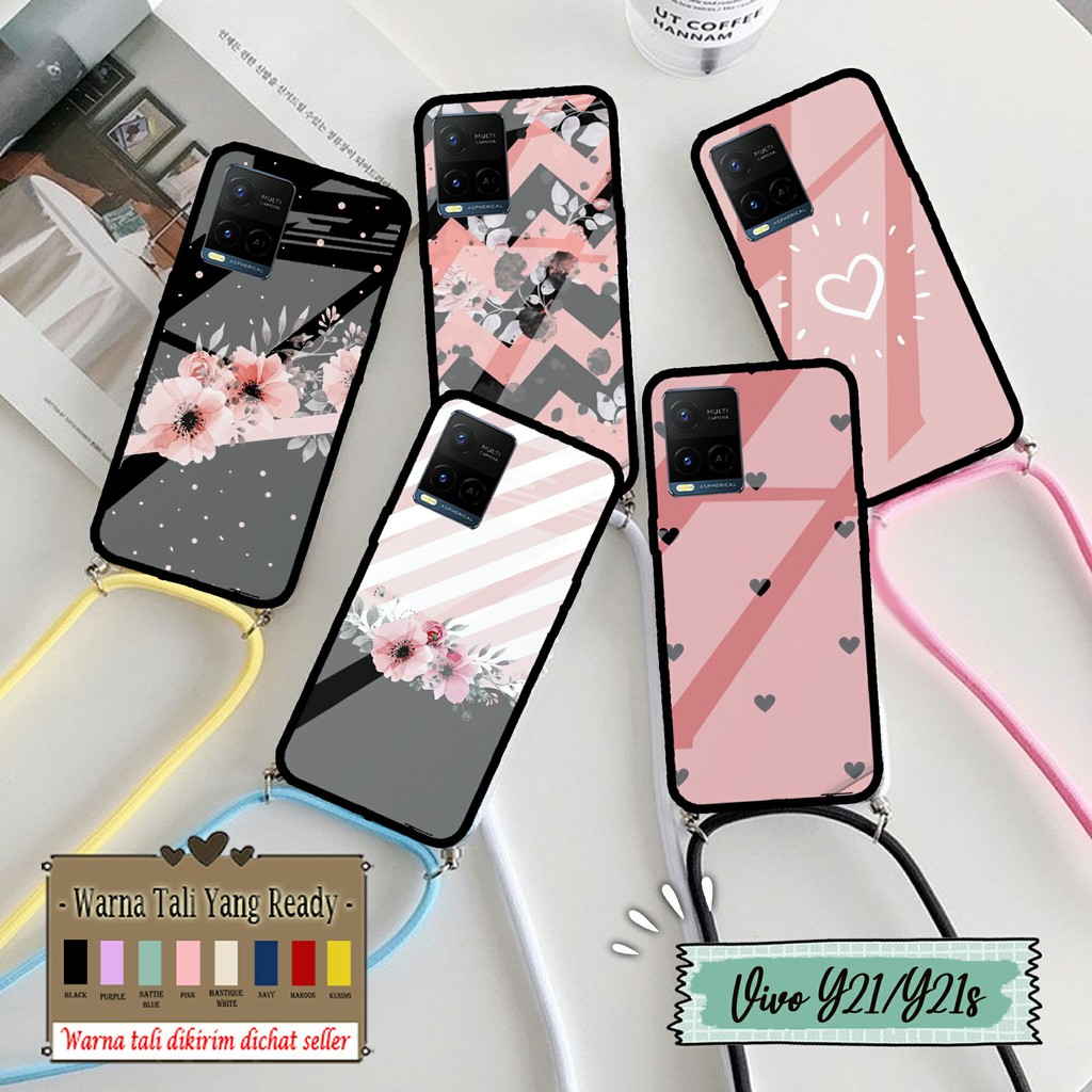 SOFTCASE KACA - SOFTCASE KACA TALI  FOR VIVO Y21/Y21S 2021 - Case hp - [H48] - Casing hp - Kesing hp