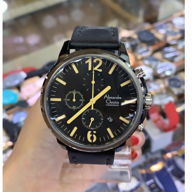 Jam tangan pria,cowok Alexander Christie 6267 black