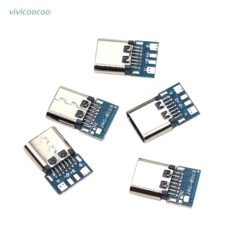 Vivi Adapter Konektor Voltase Usb Tipe C 14 Pin Bahan Metal 5 (V)