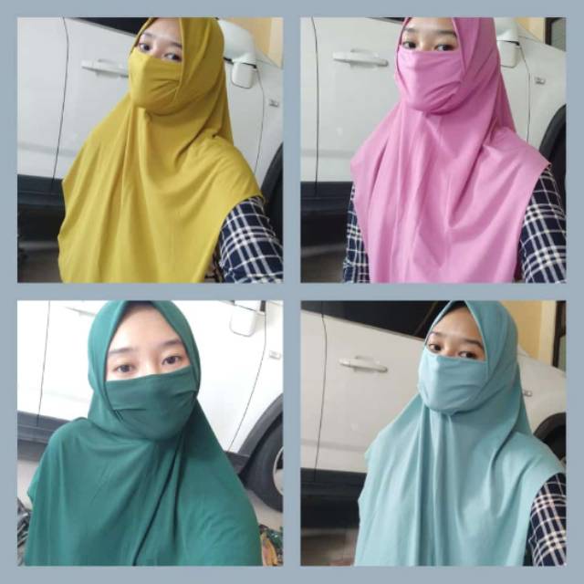 Hijab masker hijab niqob jersey super murah anqueela kimikey