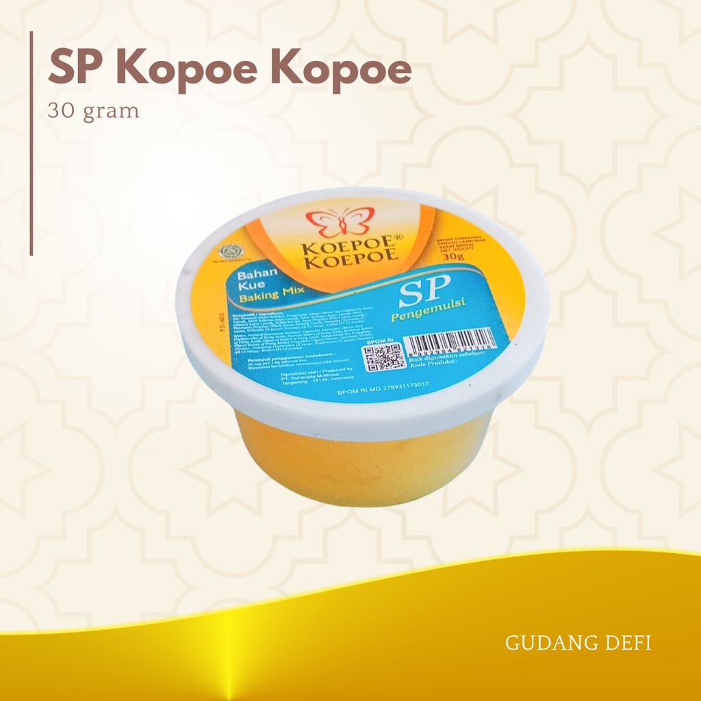 

SP KOEPOE PENGEMBANG KUE KUPU KUPU PENGEMULSI BAKING MIX 30 GR