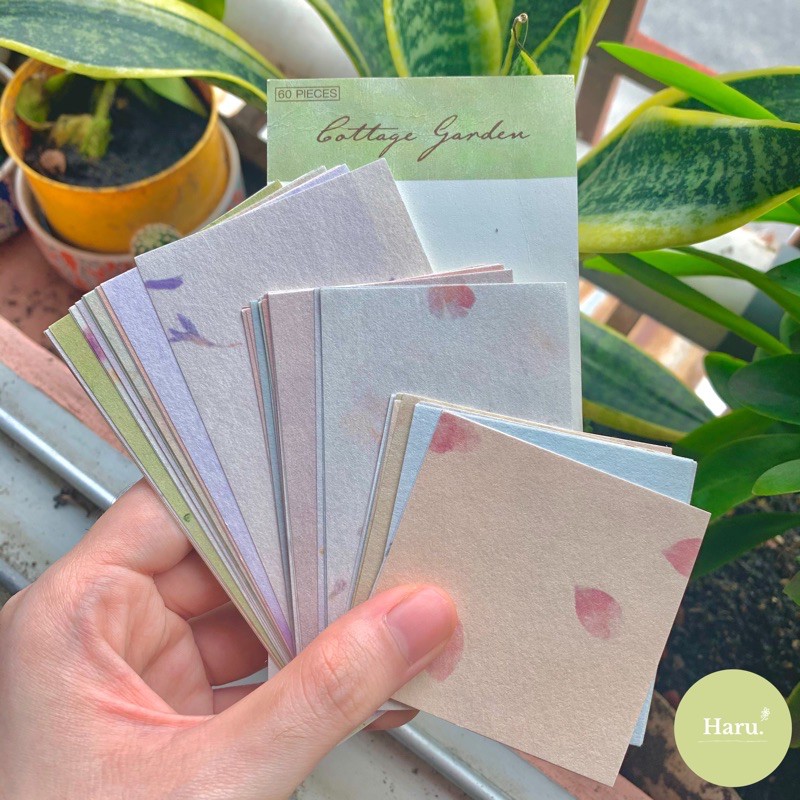 

[HARU] 60pcs Kertas Motif Journal Graph Paper Journal DIY Scrapbook Deco Paper Journal kit Vintage